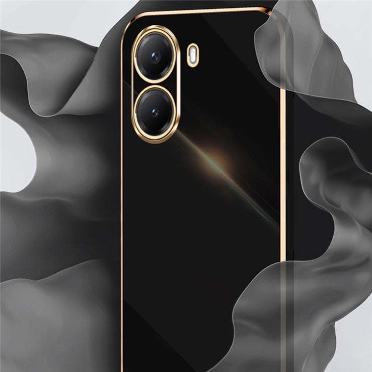 XINLI For Xiaomi Poco X7 Pro 5G Case TPU Phone Cover with Electroplating Frame - Cyan