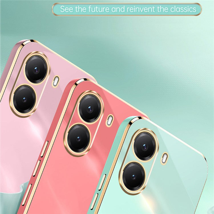 XINLI For Xiaomi Poco X7 Pro 5G Case Ring Kickstand Electroplating TPU Phone Cover - Pink