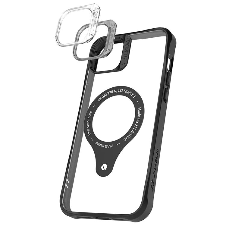 TLEGEND DX MAG Anti-scratch Phone Case for iPhone 14, Military Grade TPU + PC Anti-drop Phone Cover with Camera Frame Support Wireless Charging - Black
