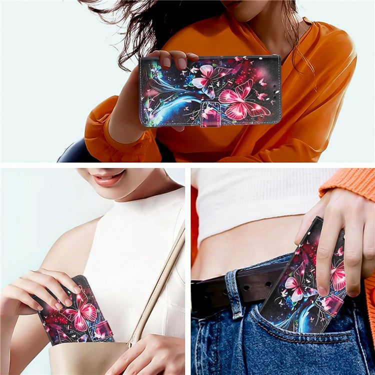 YX-2501 For Xiaomi 15 Ultra Case Pattern Printing PU Leather Wallet Phone Cover with Lanyard - Butterfly Tree
