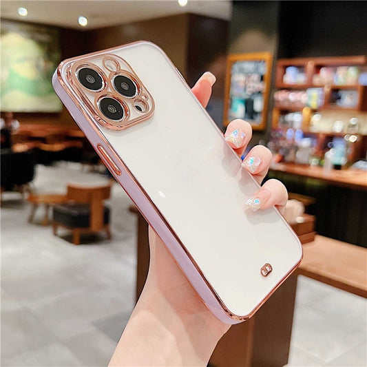 Cell Phone Case for iPhone 14 Pro, Anti-dust TPU Electroplating Mobile Phone Cover - Purple