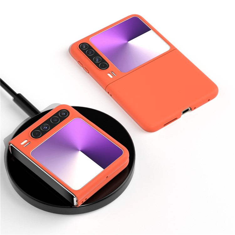 For Huawei Pura X Case Skin-Touch Texture Hard PC Folding Phone Cover - Orange