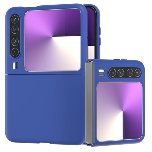 For Huawei Pura X Case Skin-Touch Texture Hard PC Folding Phone Cover - Dark Blue