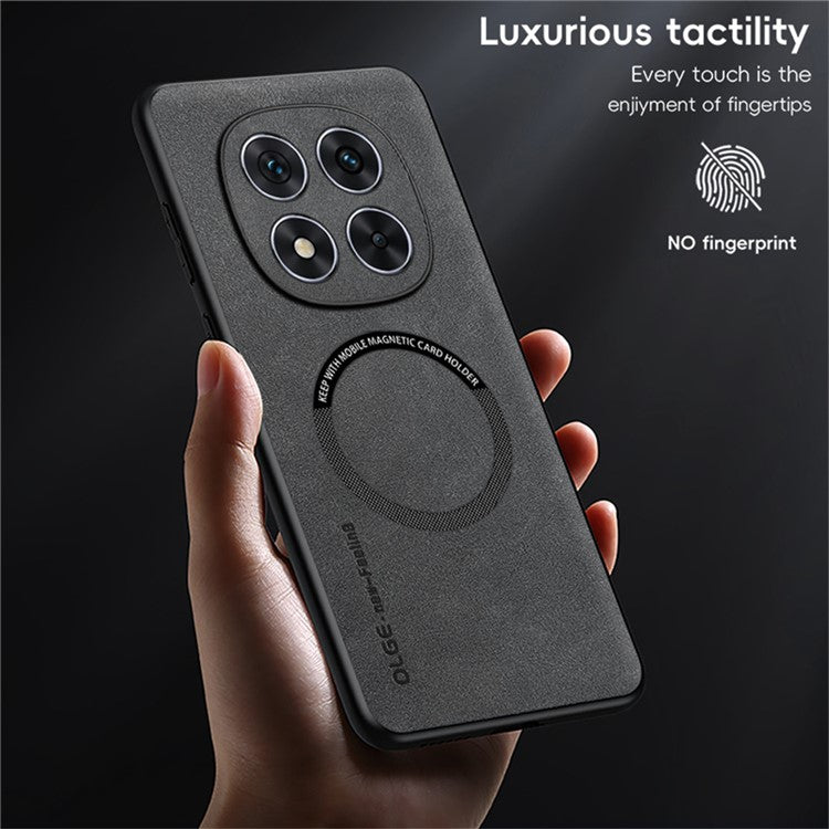 WANLONFENG YBP Series For Xiaomi Redmi Note 14 Pro+ 5G Magnetic Case with Tempered Glass Film PU + TPU Phone Cover Precise Cutouts - Blue
