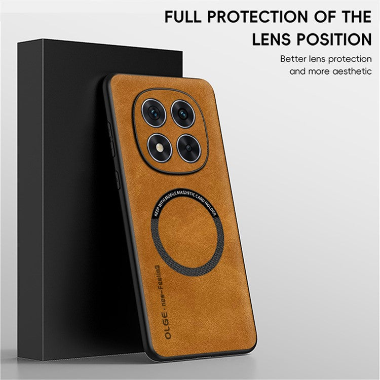 WANLONFENG YBP Series For Xiaomi Redmi Note 14 Pro+ 5G Magnetic Case with Tempered Glass Film PU + TPU Phone Cover Precise Cutouts - Blue