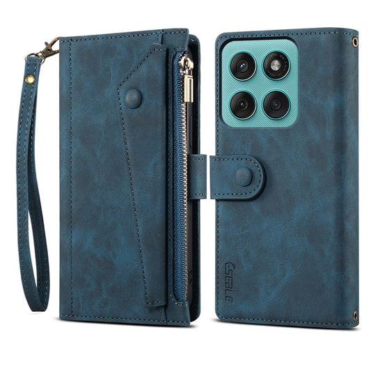 ESEBLE Star Series For Motorola Edge 60 Fusion 5G Case Zipper Wallet Leather Stand Phone Cover - Blue
