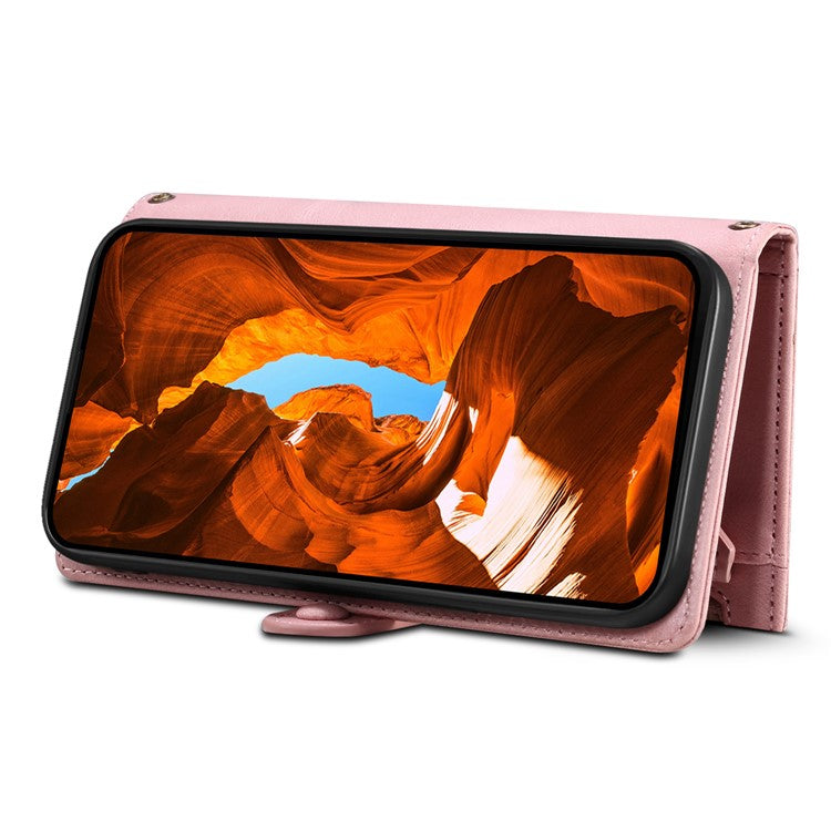 ESEBLE Star Series For Motorola Edge 60 Fusion 5G Case Zipper Wallet Leather Stand Phone Cover - Rose Gold