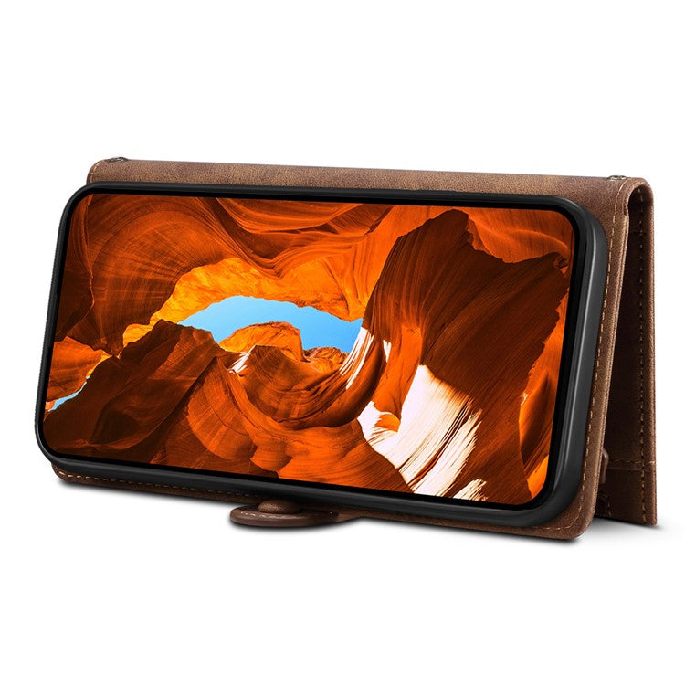 ESEBLE Star Series For Motorola Edge 60 Fusion 5G Case Zipper Wallet Leather Stand Phone Cover - Brown
