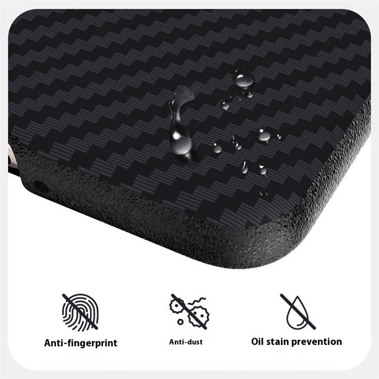 ABEEL For Huawei Pura X Case Carbon Fiber Texture Phone Back Cover with Metal Buttons - Black  /  Blue