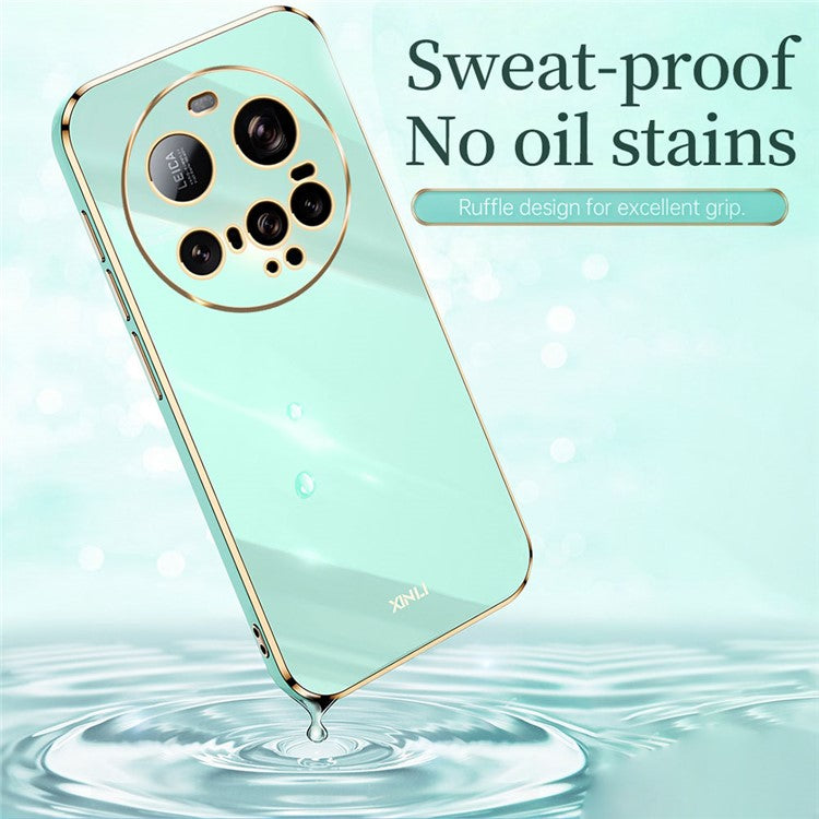 XINLI For Xiaomi 15 Ultra Case Ring Kickstand Electroplating TPU Phone Cover - Black