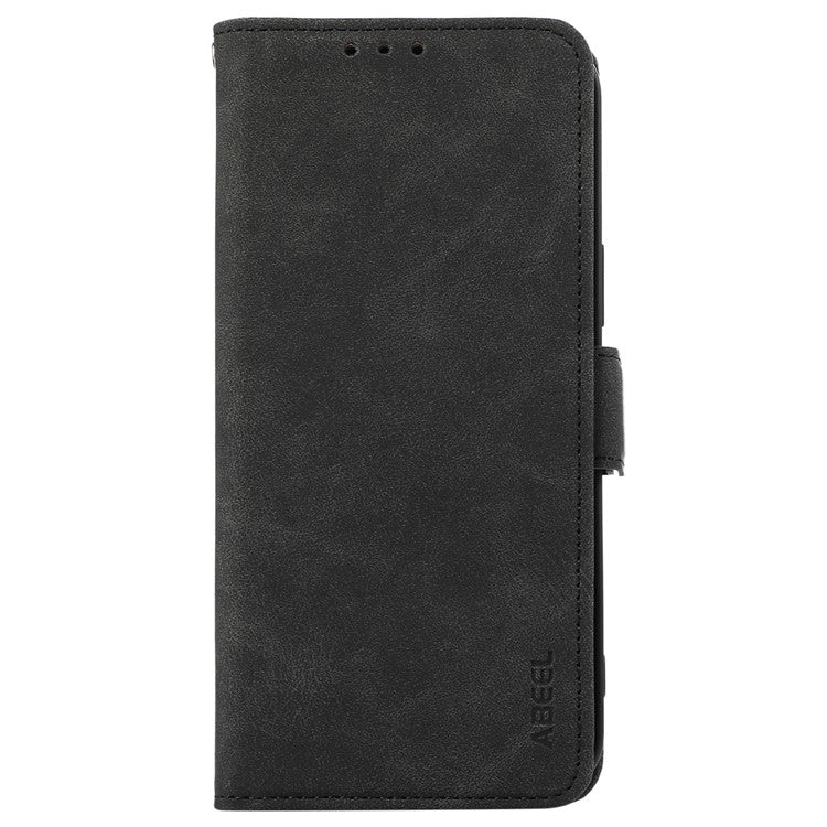 ABEEL For Motorola Edge 60 Fusion 5G Case PU Leather Folio Stand View RFID Blocking Phone Cover - Black