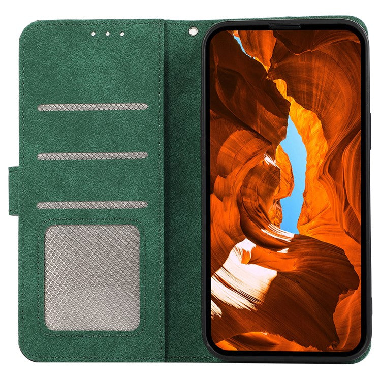 ABEEL For Motorola Edge 60 Fusion 5G Case Color Splicing Leather Flip Phone Cover RFID Blocking - Green