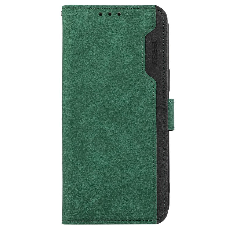 ABEEL For Motorola Edge 60 Fusion 5G Case Color Splicing Leather Flip Phone Cover RFID Blocking - Green