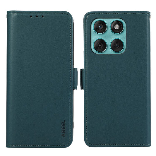 ABEEL For Motorola Edge 60 Fusion 5G Case Leather Phone Cover with RFID Blocking Wallet - Green