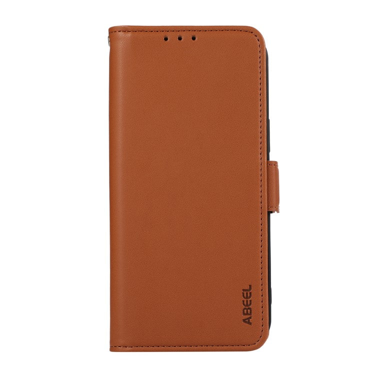 ABEEL For Motorola Edge 60 Fusion 5G Case Leather Phone Cover with RFID Blocking Wallet - Brown