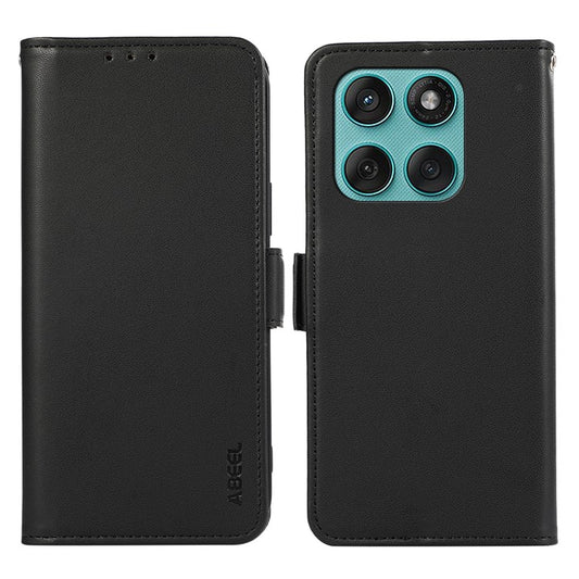 ABEEL For Motorola Edge 60 Fusion 5G Case Leather Phone Cover with RFID Blocking Wallet - Black
