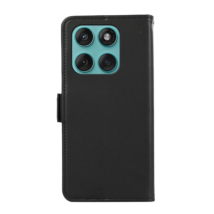 ABEEL For Motorola Edge 60 Fusion 5G Case Leather Phone Cover with RFID Blocking Wallet - Black