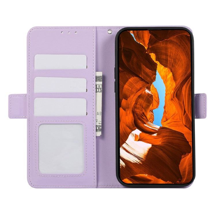 ABEEL For Motorola Edge 60 Fusion 5G Case Leather Phone Cover with RFID Blocking Wallet - Purple