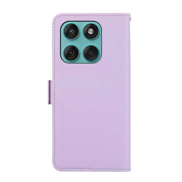 ABEEL For Motorola Edge 60 Fusion 5G Case Leather Phone Cover with RFID Blocking Wallet - Purple