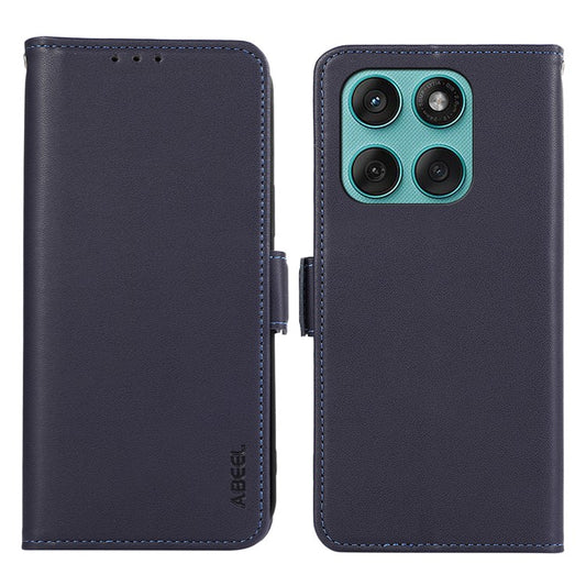 ABEEL For Motorola Edge 60 Fusion 5G Case Leather Phone Cover with RFID Blocking Wallet - Blue