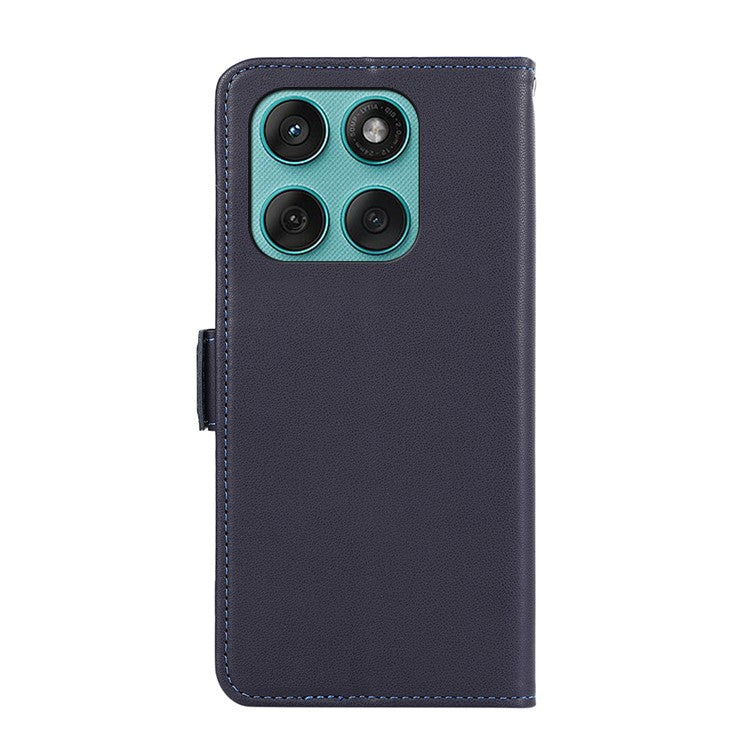 ABEEL For Motorola Edge 60 Fusion 5G Case Leather Phone Cover with RFID Blocking Wallet - Blue