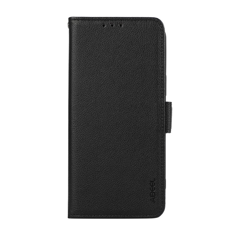 ABEEL For Motorola Edge 60 Fusion 5G Case Litchi Texture Leather RFID Blocking Phone Cover - Black