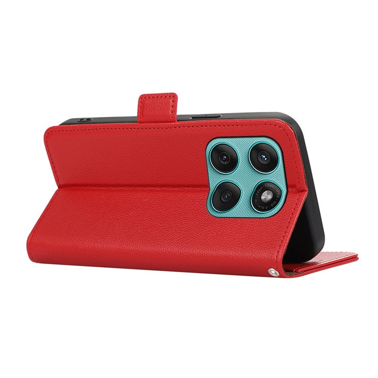 ABEEL For Motorola Edge 60 Fusion 5G Case Litchi Texture Leather RFID Blocking Phone Cover - Red