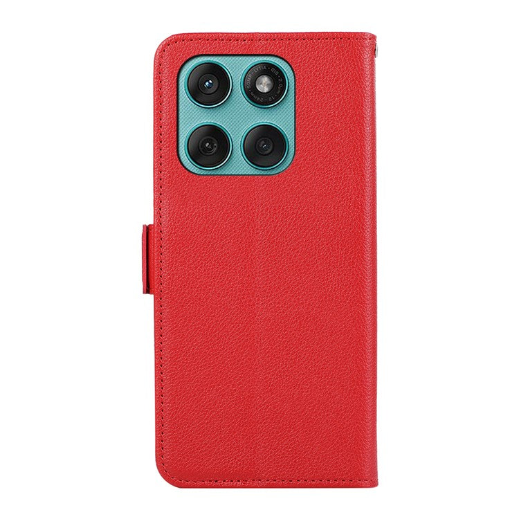 ABEEL For Motorola Edge 60 Fusion 5G Case Litchi Texture Leather RFID Blocking Phone Cover - Red