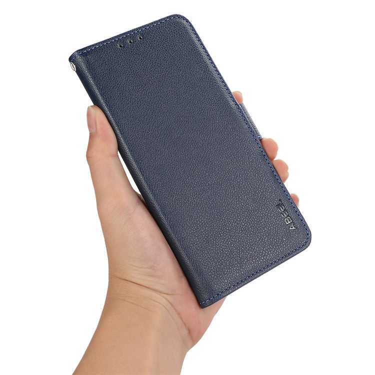ABEEL For Motorola Edge 60 Fusion 5G Case Litchi Texture Leather RFID Blocking Phone Cover - Blue
