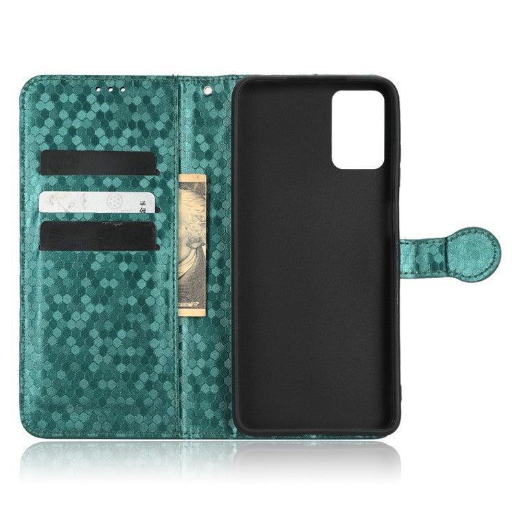 Cell Phone Cover For Motorola Moto E22i 4G / E22 4G Dot Pattern Imprinted Flip Wallet Case Magnetic PU Leather Stand Phone Shell with Strap - Green