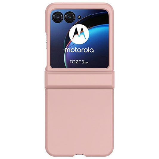 For Motorola Razr 60 Case Hinge Protection Skin-Touch PC Phone Cover - Pink