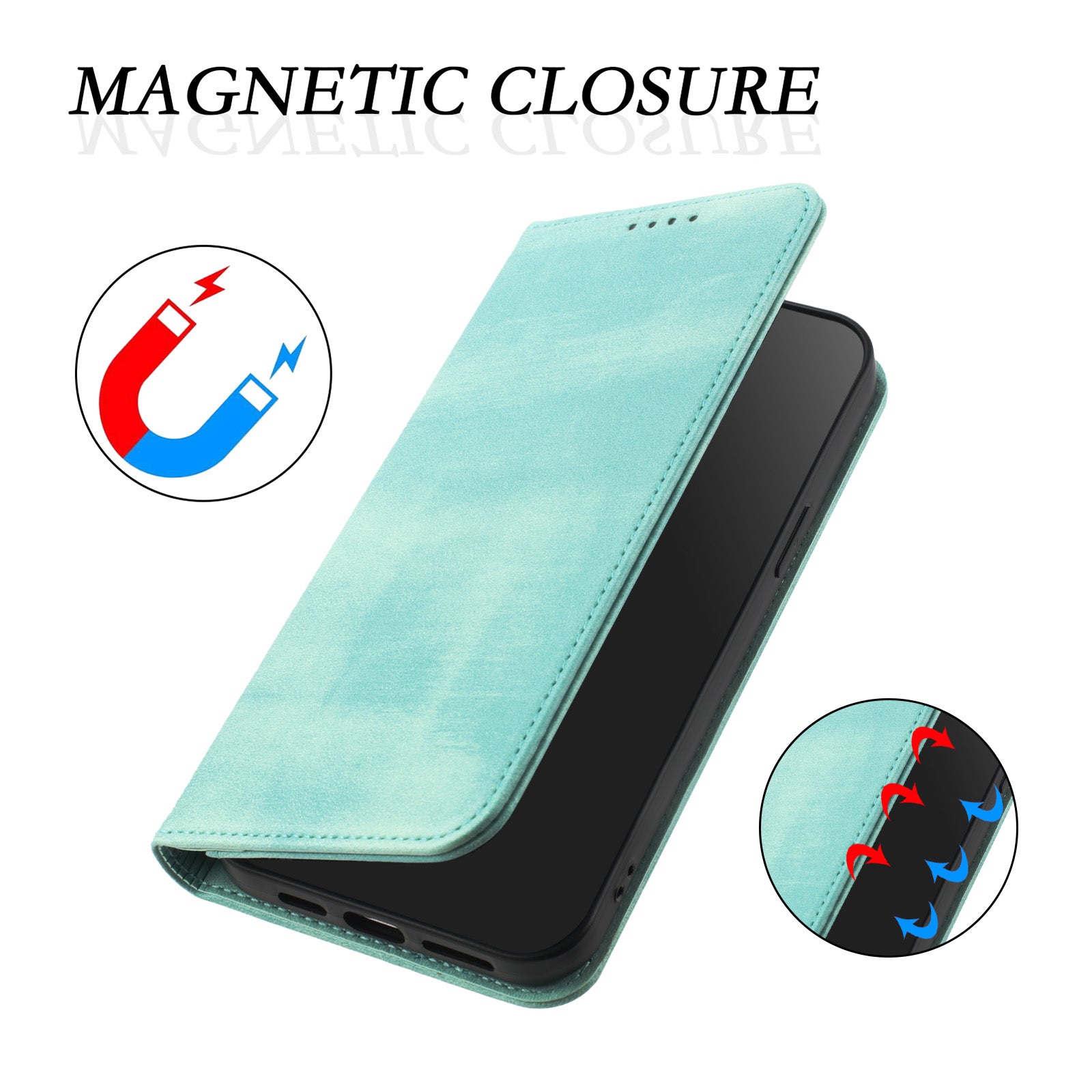 For Huawei nova 13 Pro 5G Wallet Cases Retro Texture RFID Blocking Leather Phone Cover - Mint Green