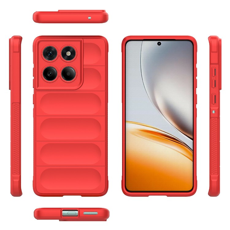 For Motorola Edge 60 Fusion 5G Case Anti-Drop Soft TPU Rugged Phone Back Cover - Red