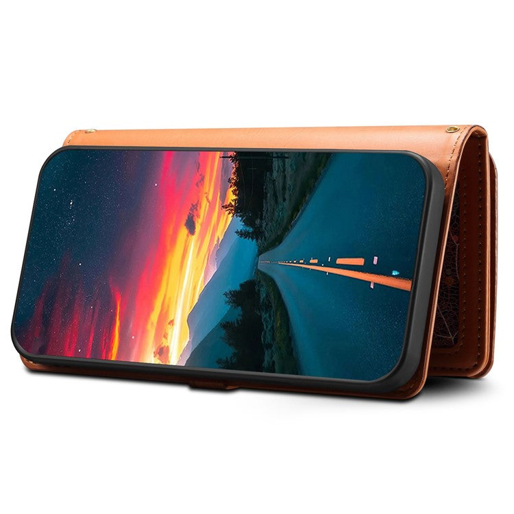 ESEBLE Galaxy Series For Motorola Moto G Stylus 5G (2025) / Edge 60 Stylus 5G Case Leather Zipper Phone Cover RFID Blocking - Brown