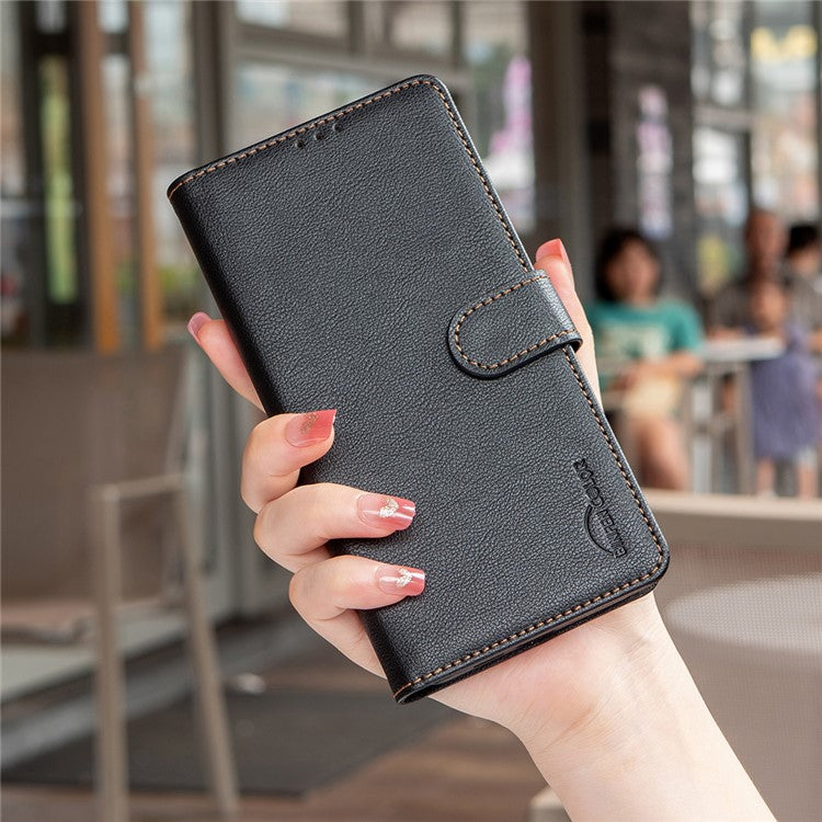 BINFEN COLOR BF32 For Motorola Edge 60 Fusion 5G Leather Case Wallet RFID Blocking Phone Cover - Black