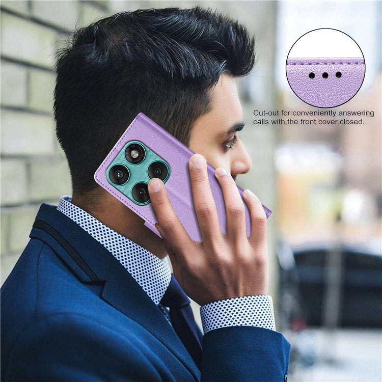BINFEN COLOR BF32 For Motorola Edge 60 Fusion 5G Leather Case Wallet RFID Blocking Phone Cover - Purple