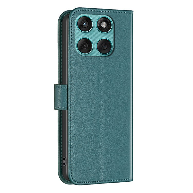 BINFEN COLOR BF17 For Motorola Edge 60 Fusion 5G Case Wallet Folio Flip Leather Cover - Green