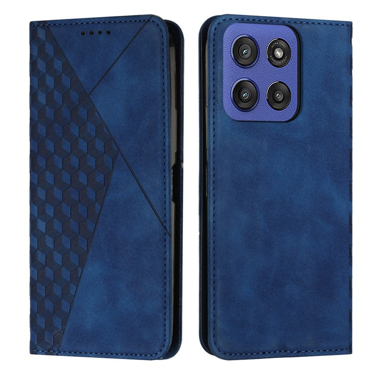 Wallet Case for Motorola Edge 60 Fusion 5G / Edge (2025) 5G Leather Phone Cover Pattern Imprinted - Sapphire
