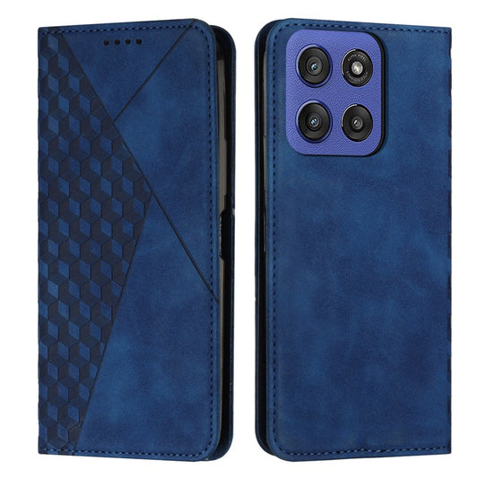 Wallet Case for Motorola Edge 60 Fusion 5G / Edge (2025) 5G Leather Phone Cover Pattern Imprinted - Sapphire