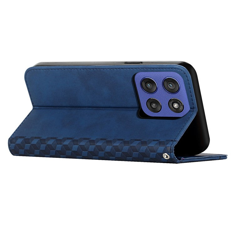 Wallet Case for Motorola Edge 60 Fusion 5G / Edge (2025) 5G Leather Phone Cover Pattern Imprinted - Sapphire
