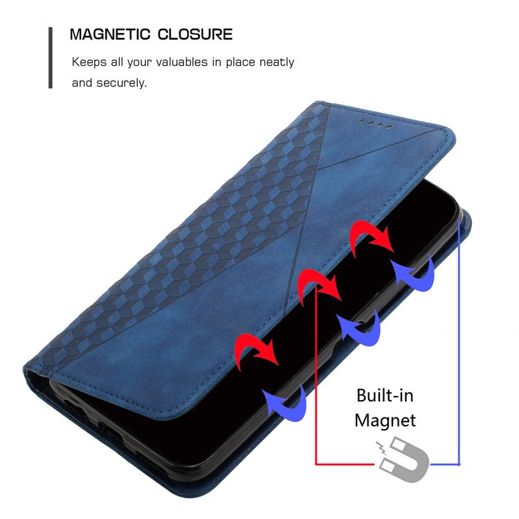 Wallet Case for Motorola Edge 60 Fusion 5G / Edge (2025) 5G Leather Phone Cover Pattern Imprinted - Sapphire