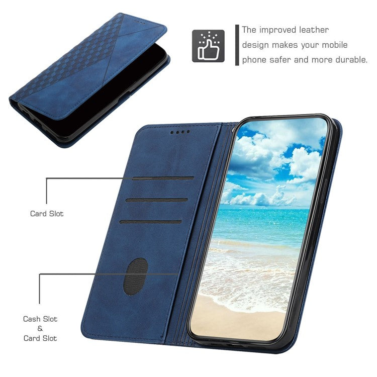 Wallet Case for Motorola Edge 60 Fusion 5G / Edge (2025) 5G Leather Phone Cover Pattern Imprinted - Sapphire