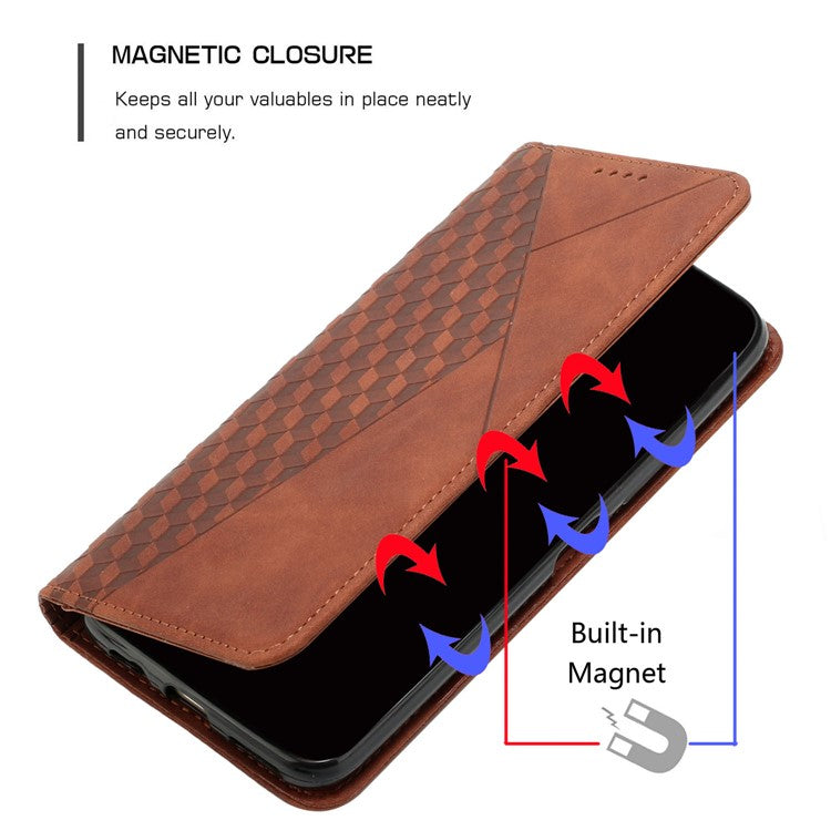 Wallet Case for Motorola Edge 60 Fusion 5G / Edge (2025) 5G Leather Phone Cover Pattern Imprinted - Brown