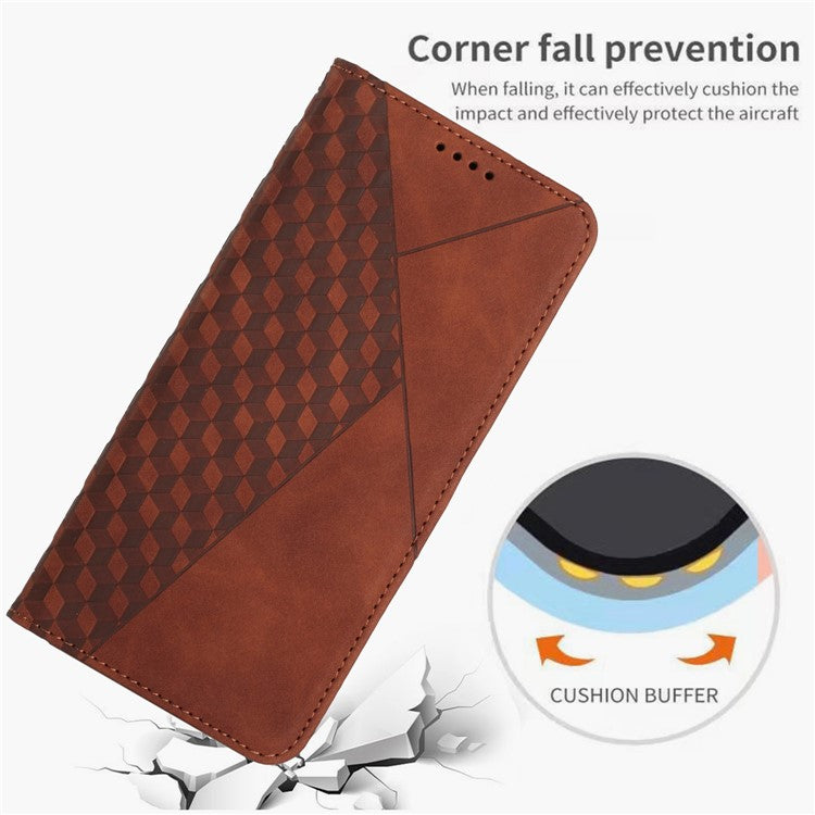 Wallet Case for Motorola Edge 60 Fusion 5G / Edge (2025) 5G Leather Phone Cover Pattern Imprinted - Brown