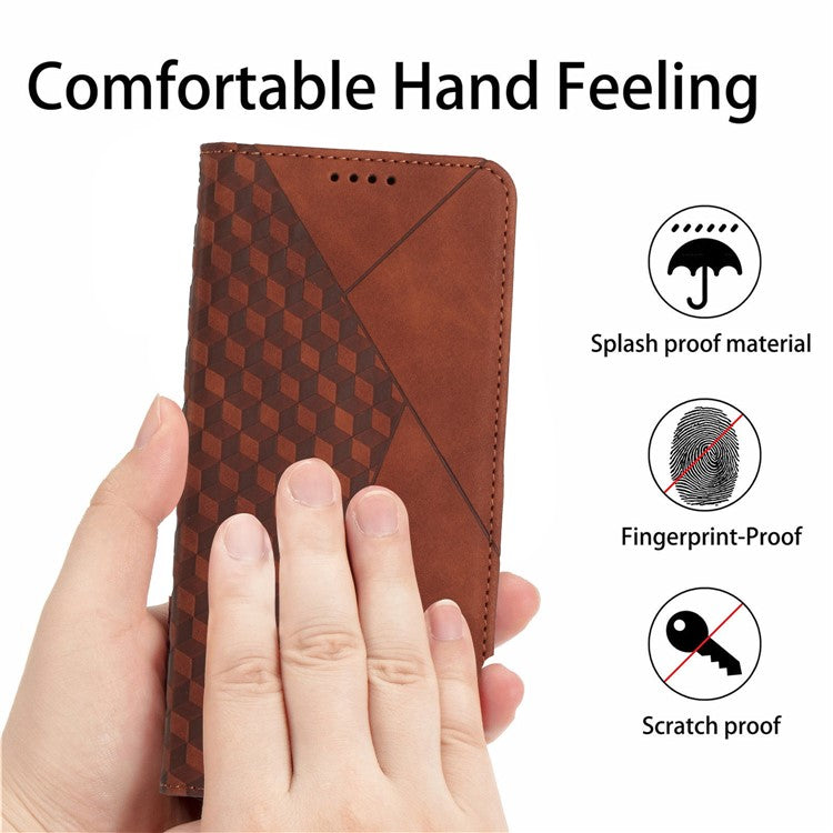 Wallet Case for Motorola Edge 60 Fusion 5G / Edge (2025) 5G Leather Phone Cover Pattern Imprinted - Brown