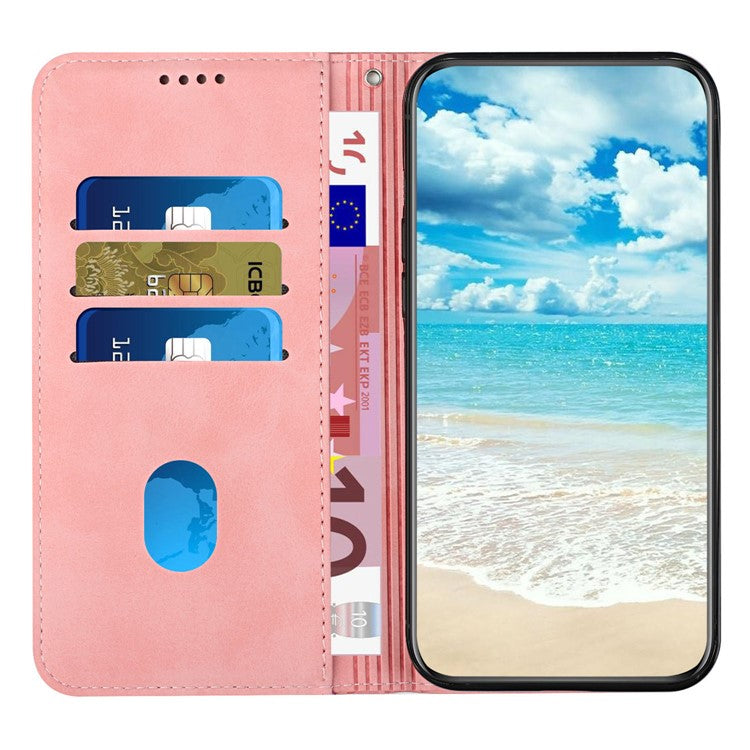 Wallet Case for Motorola Edge 60 Fusion 5G / Edge (2025) 5G Leather Phone Cover Pattern Imprinted - Rose Gold