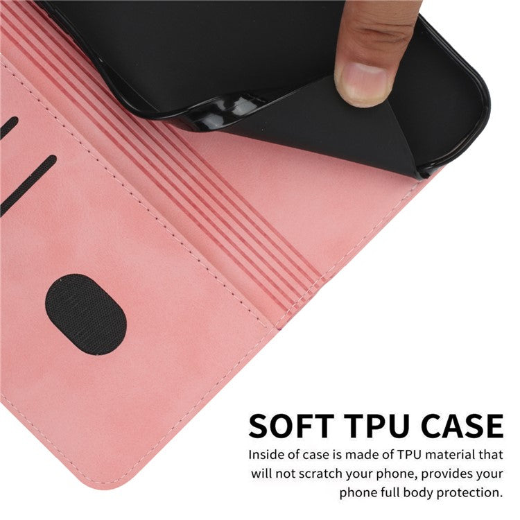 Wallet Case for Motorola Edge 60 Fusion 5G / Edge (2025) 5G Leather Phone Cover Pattern Imprinted - Rose Gold