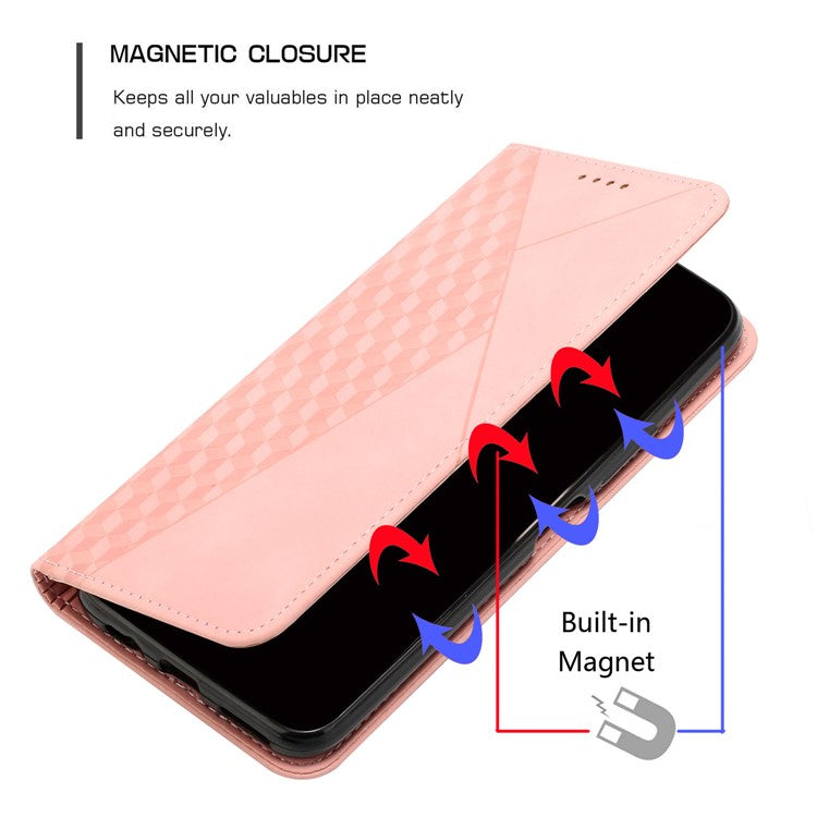 Wallet Case for Motorola Edge 60 Fusion 5G / Edge (2025) 5G Leather Phone Cover Pattern Imprinted - Rose Gold