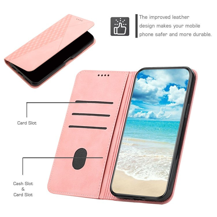 Wallet Case for Motorola Edge 60 Fusion 5G / Edge (2025) 5G Leather Phone Cover Pattern Imprinted - Rose Gold