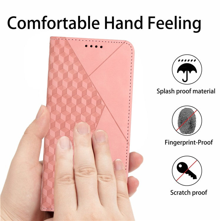 Wallet Case for Motorola Edge 60 Fusion 5G / Edge (2025) 5G Leather Phone Cover Pattern Imprinted - Rose Gold
